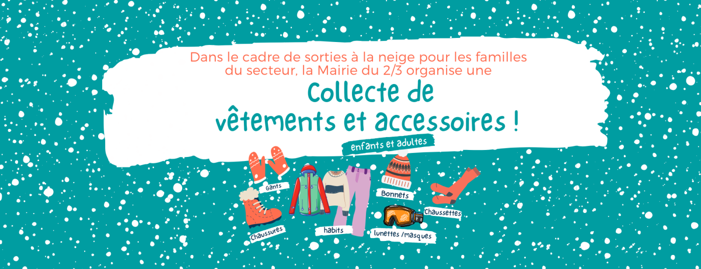 Collecte de vêtements de neige