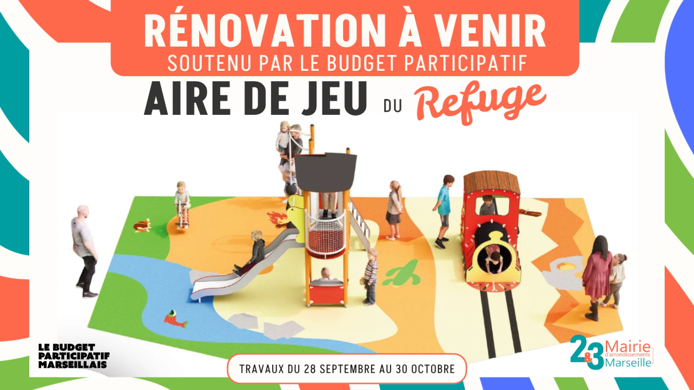 jeux, tobogans, petit train