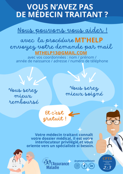 Affiche "vous n'avez pas de médecin traitant?